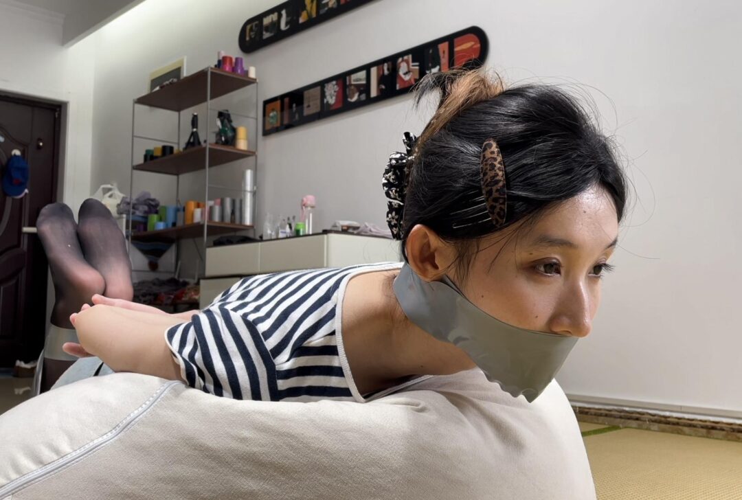 【缚艺录】象牙白胶带捆绑与驷马TK