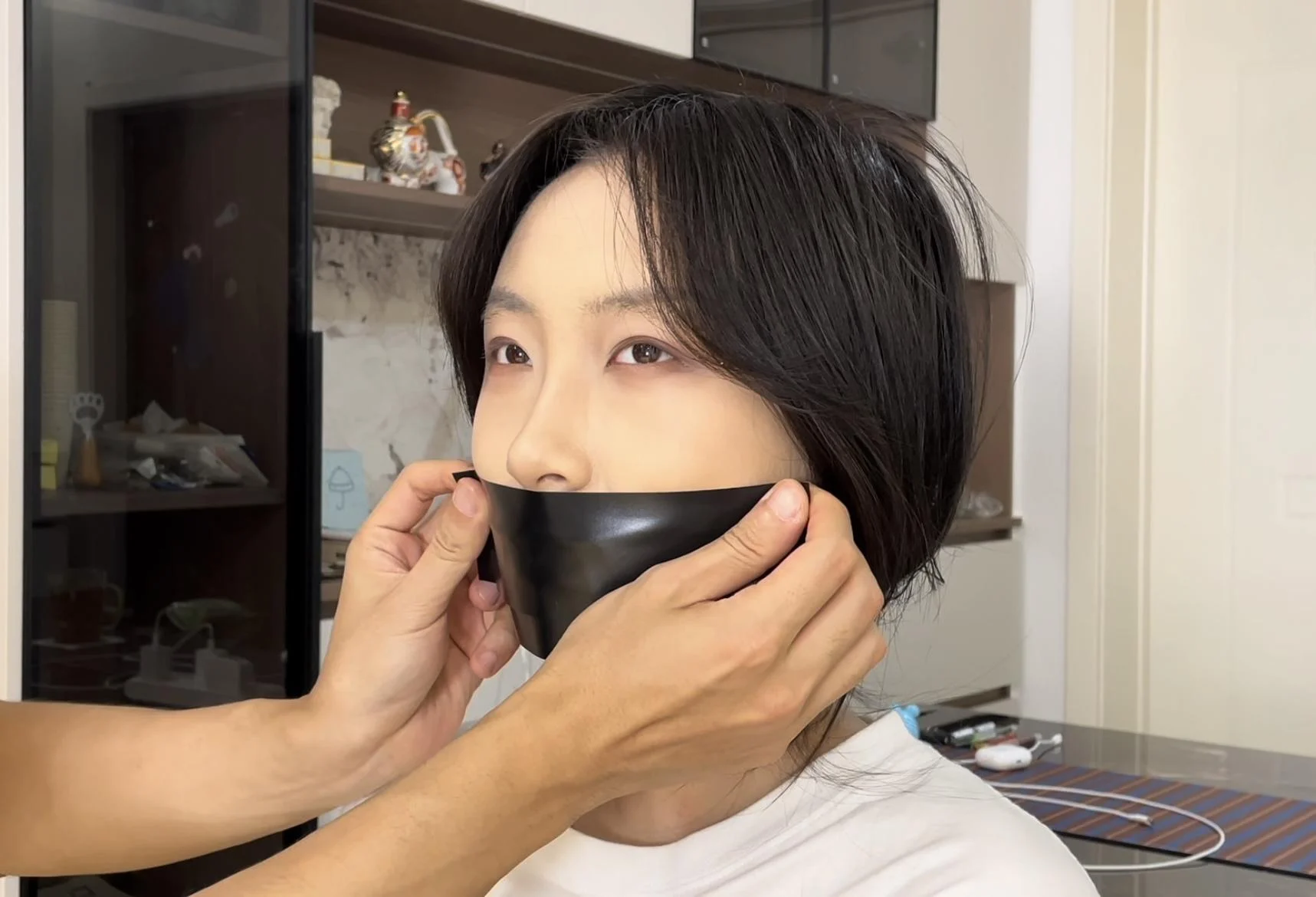 【小媛定拍】黑色胶带的捆绑与TK