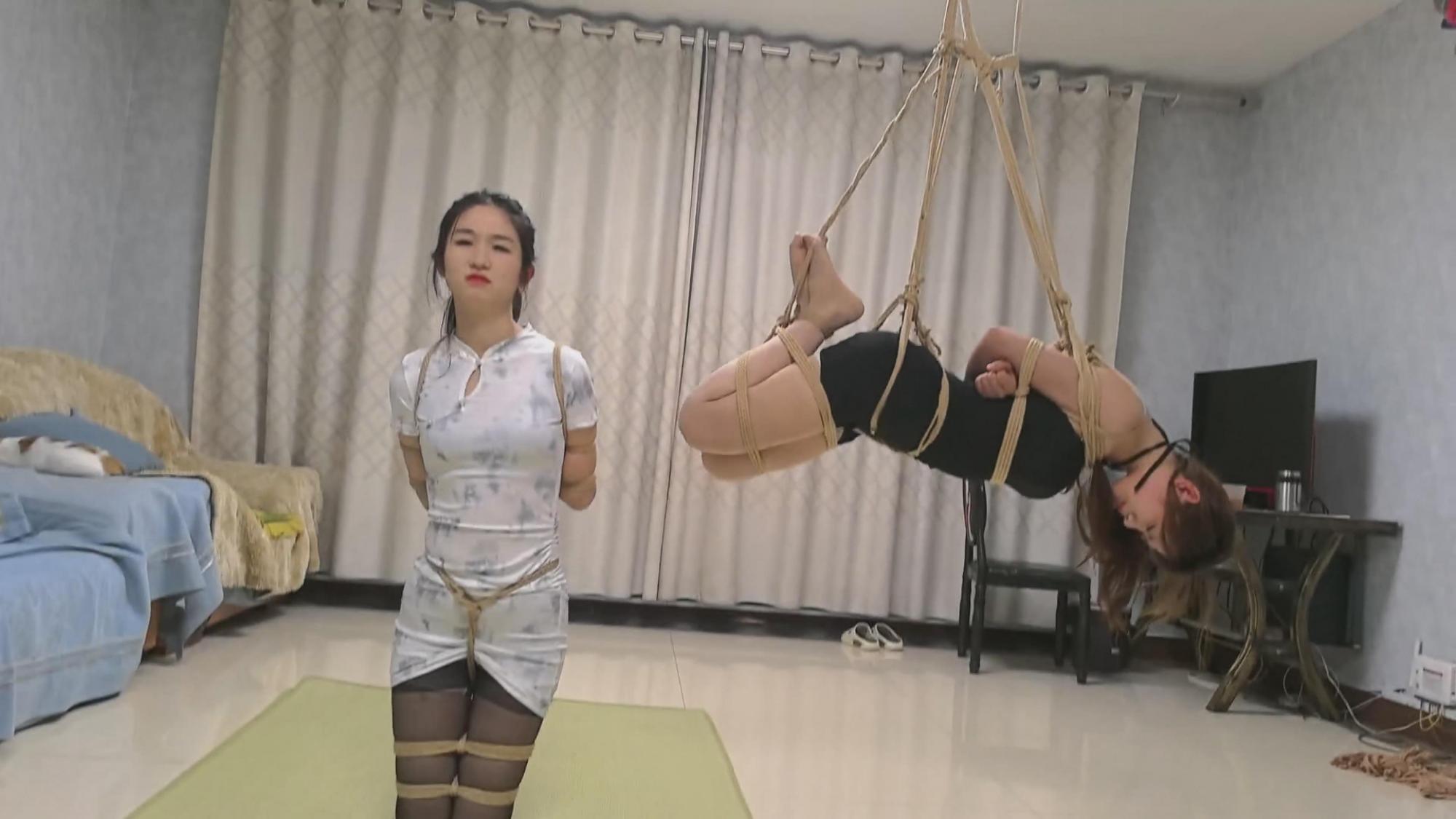 绳屋藏娇 定拍：双人紧缚口球